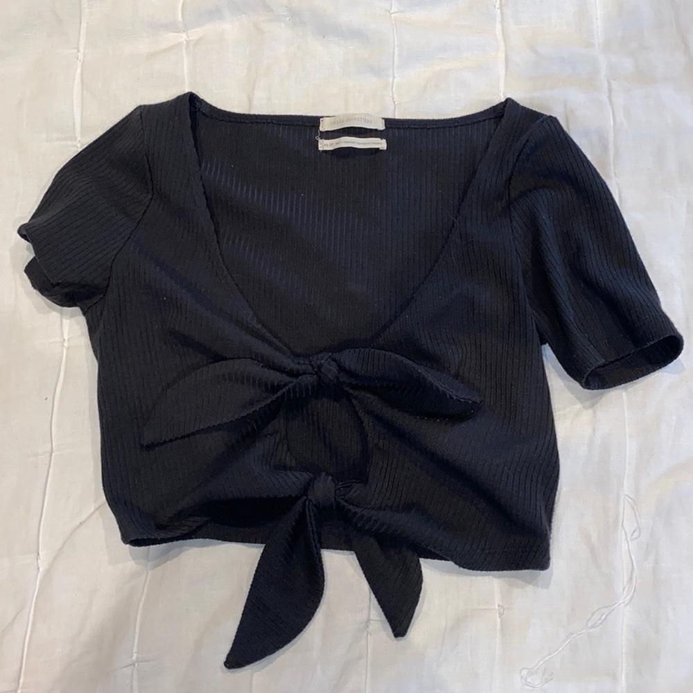Tie Black Crop Top